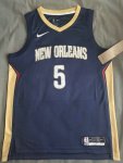 NBA 5 Jones New Orleans Pelicans Maillot Marine